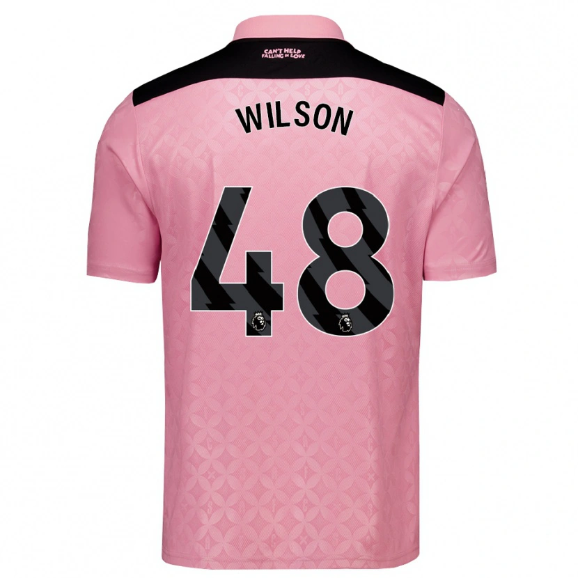 Danxen Kinderen Callum Wilson #48 Lichtroze Zwart Uitshirt Uittenue 2026/27 T-Shirt