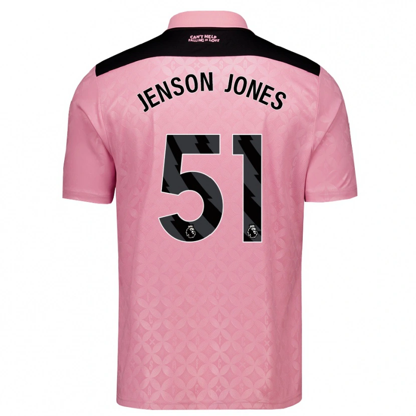 Danxen Kinderen Jenson Jones #51 Lichtroze Zwart Uitshirt Uittenue 2026/27 T-Shirt