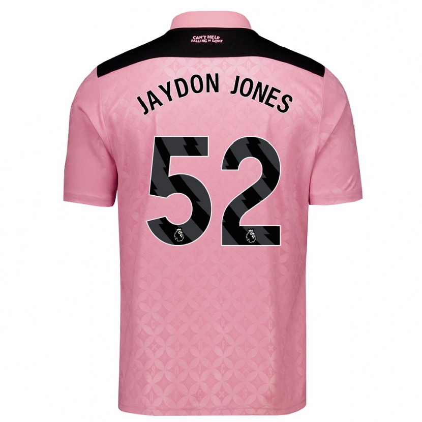 Danxen Kinderen Jaydon Jones #52 Lichtroze Zwart Uitshirt Uittenue 2026/27 T-Shirt