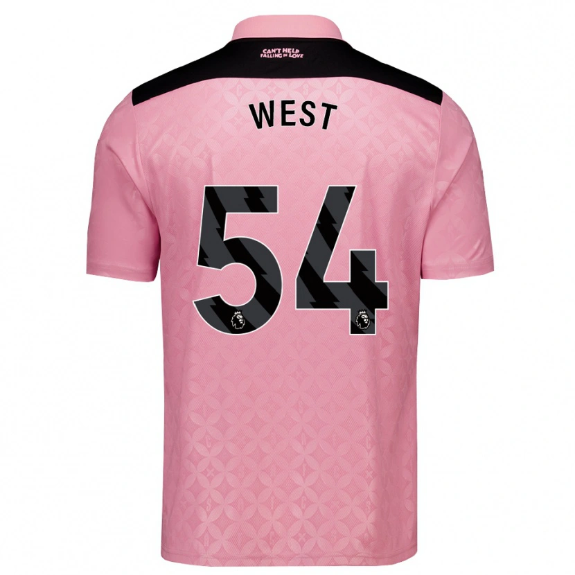 Danxen Kinderen Ella West #54 Lichtroze Zwart Uitshirt Uittenue 2026/27 T-Shirt