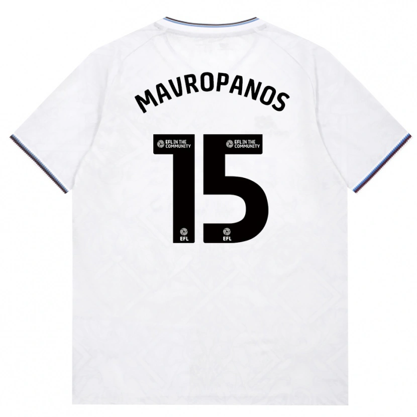 Danxen Kinderen Konstantinos Mavropanos #15 Bordeaux Wit Uitshirt Uittenue 2026/27 T-Shirt