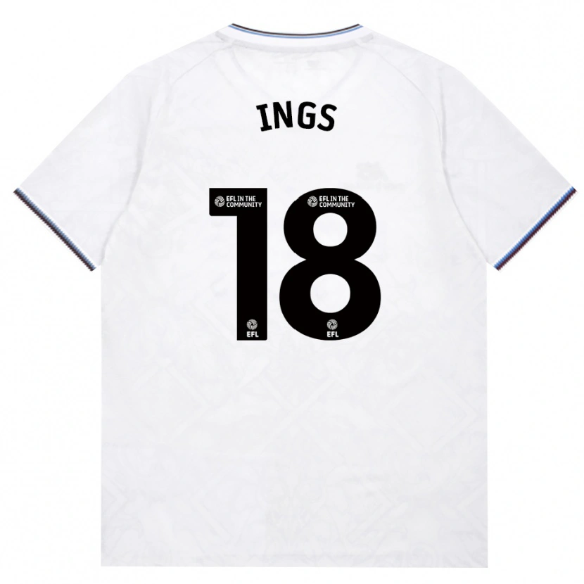 Danxen Kinderen Danny Ings #18 Bordeaux Wit Uitshirt Uittenue 2026/27 T-Shirt