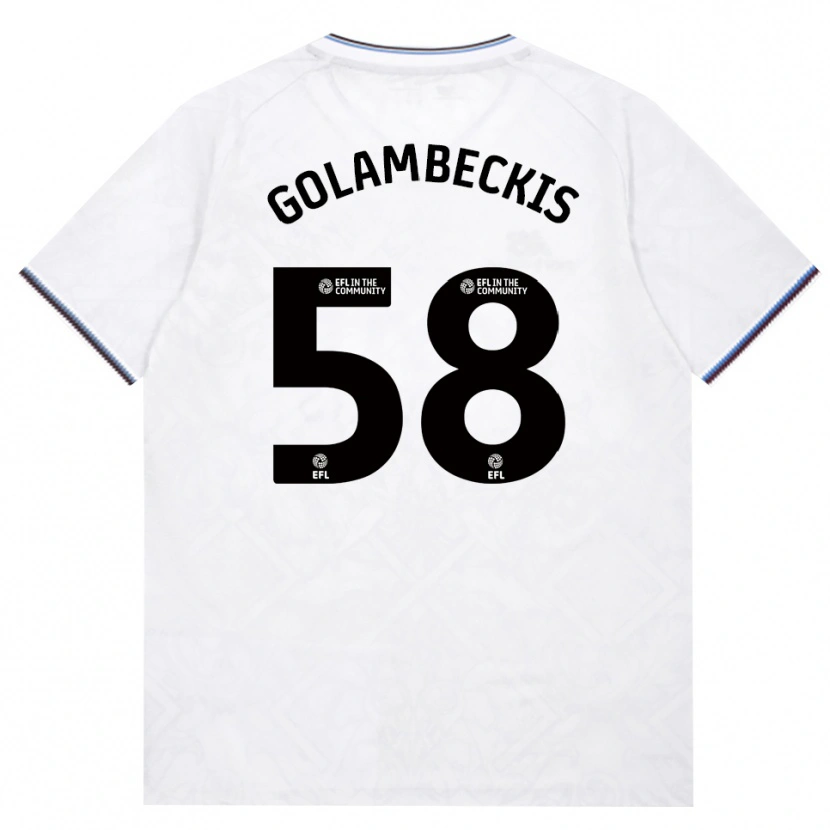 Danxen Kinderen Airidas Golambeckis #58 Bordeaux Wit Uitshirt Uittenue 2026/27 T-Shirt