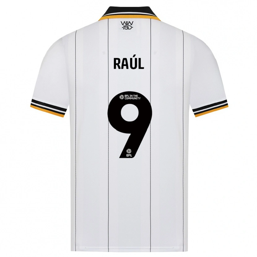 Danxen Kinderen Raul Jimenez #9 Oranje Wit Zwart Uitshirt Uittenue 2026/27 T-Shirt
