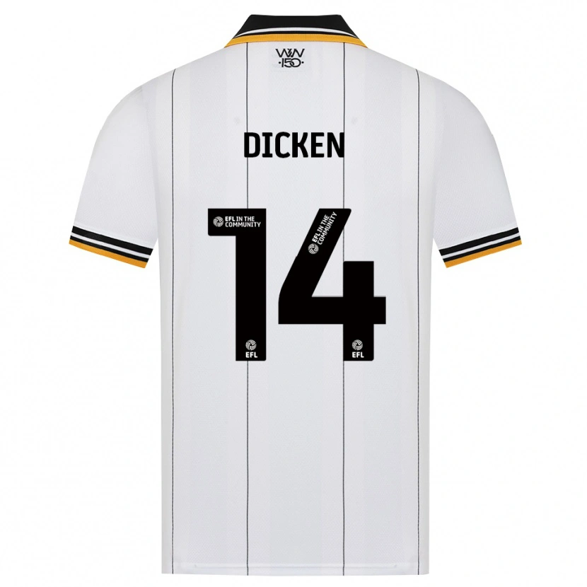 Danxen Kinderen Amy Dicken #14 Oranje Wit Zwart Uitshirt Uittenue 2026/27 T-Shirt