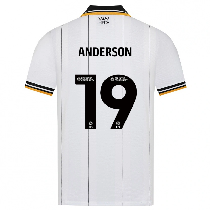 Danxen Kinderen Becky Anderson #19 Oranje Wit Zwart Uitshirt Uittenue 2026/27 T-Shirt