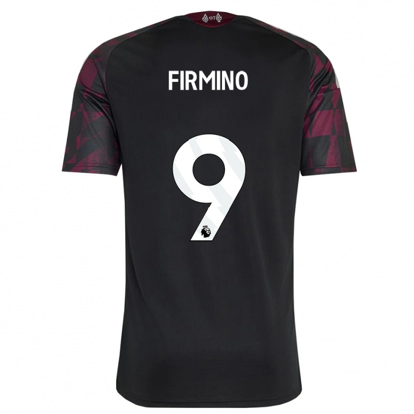 Danxen Kinderen Roberto Firmino #9 Zwart Wit Paars Thuisshirt Derde Tenue 2026/27 T-Shirt