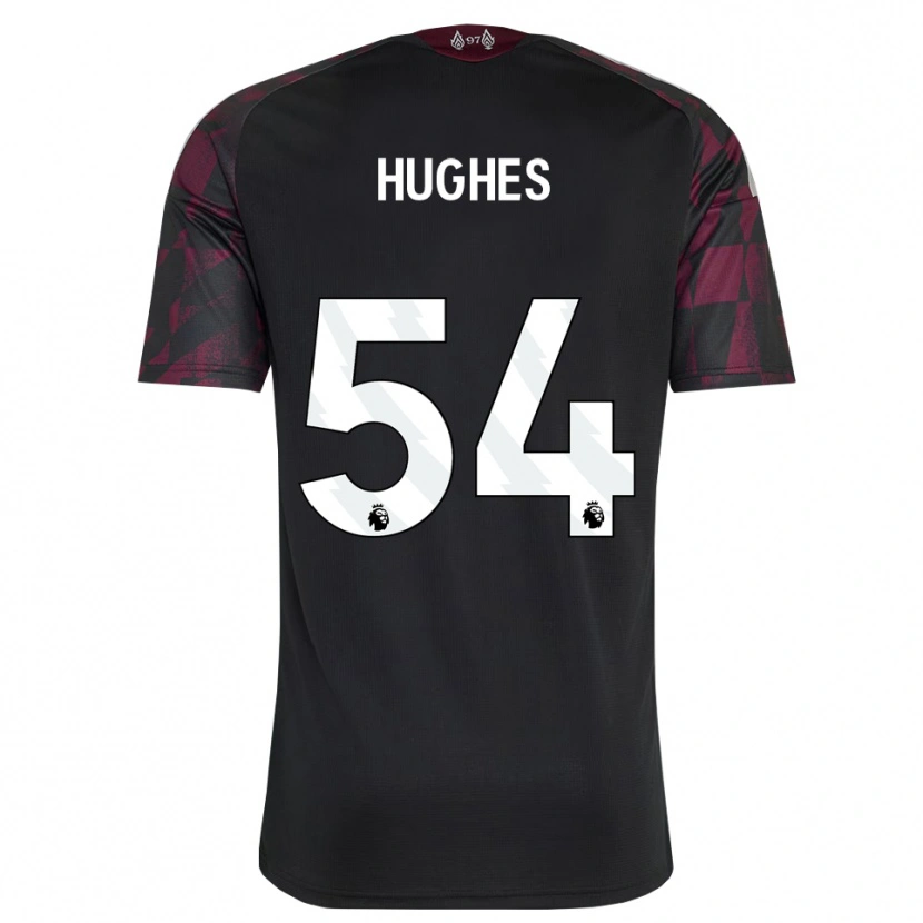 Danxen Kinderen Liam Hughes #54 Zwart Wit Paars Thuisshirt Derde Tenue 2026/27 T-Shirt