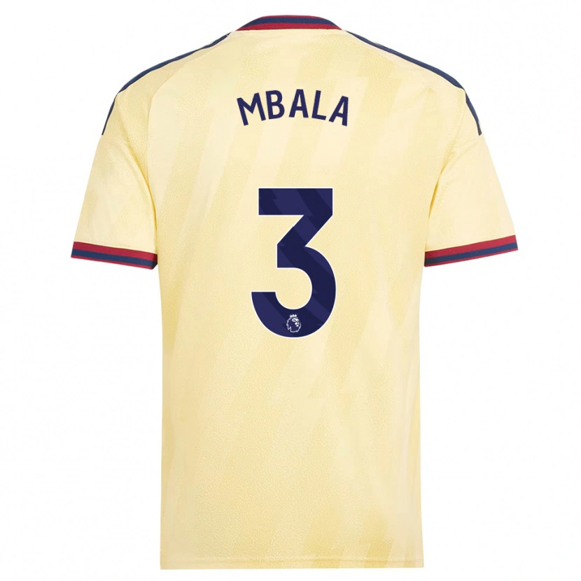 Danxen Kinderen Elyon Mbala #3 Licht Geel Middernachtblauw Thuisshirt Derde Tenue 2026/27 T-Shirt