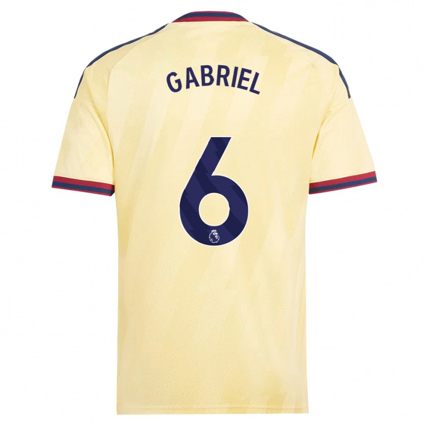 Danxen Kinderen Gabriel Magalhães #6 Licht Geel Middernachtblauw Thuisshirt Derde Tenue 2026/27 T-Shirt
