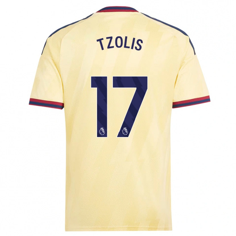 Danxen Kinderen Christos Tzolis #17 Licht Geel Middernachtblauw Thuisshirt Derde Tenue 2026/27 T-Shirt