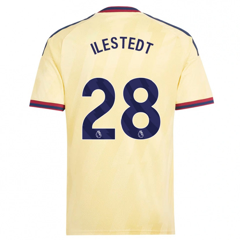Danxen Kinderen Amanda Ilestedt #28 Licht Geel Middernachtblauw Thuisshirt Derde Tenue 2026/27 T-Shirt