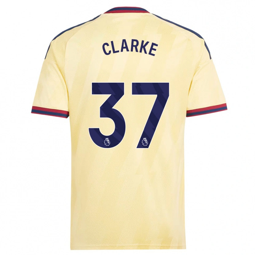 Danxen Kinderen Brayden Clarke #37 Licht Geel Middernachtblauw Thuisshirt Derde Tenue 2026/27 T-Shirt