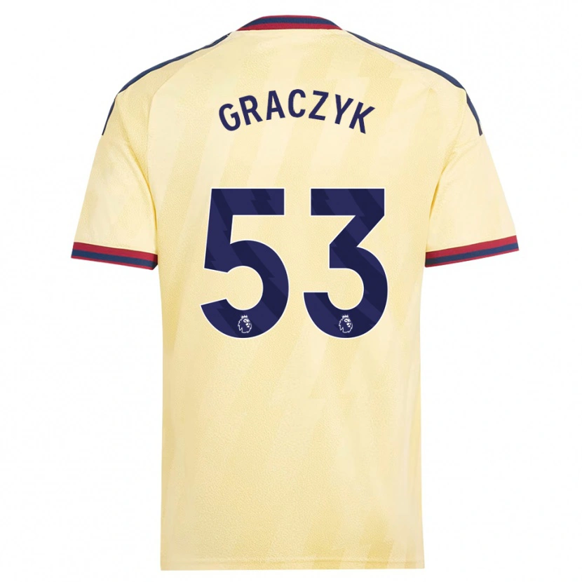 Danxen Kinderen Hubert Graczyk #53 Licht Geel Middernachtblauw Thuisshirt Derde Tenue 2026/27 T-Shirt