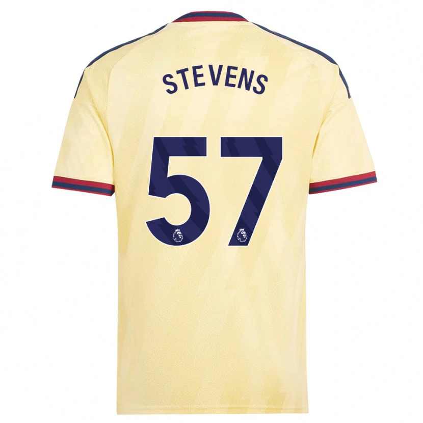 Danxen Kinderen Archie Stevens #57 Licht Geel Middernachtblauw Thuisshirt Derde Tenue 2026/27 T-Shirt