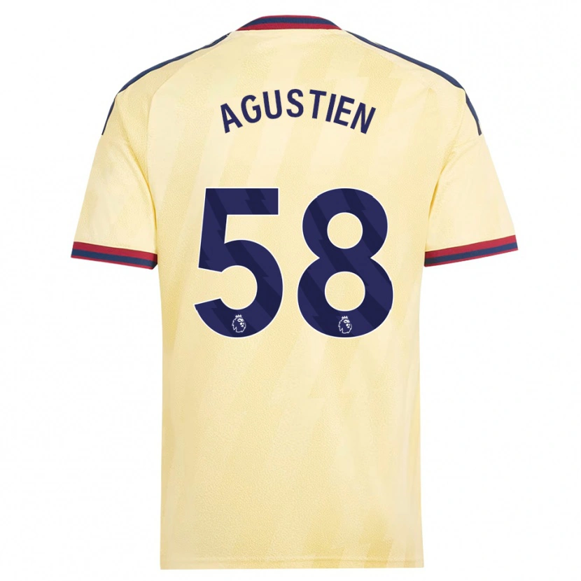 Danxen Kinderen Demiane Agustien #58 Licht Geel Middernachtblauw Thuisshirt Derde Tenue 2026/27 T-Shirt