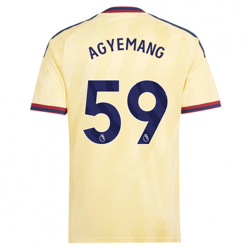 Danxen Kinderen Michelle Agyemang #59 Licht Geel Middernachtblauw Thuisshirt Derde Tenue 2026/27 T-Shirt