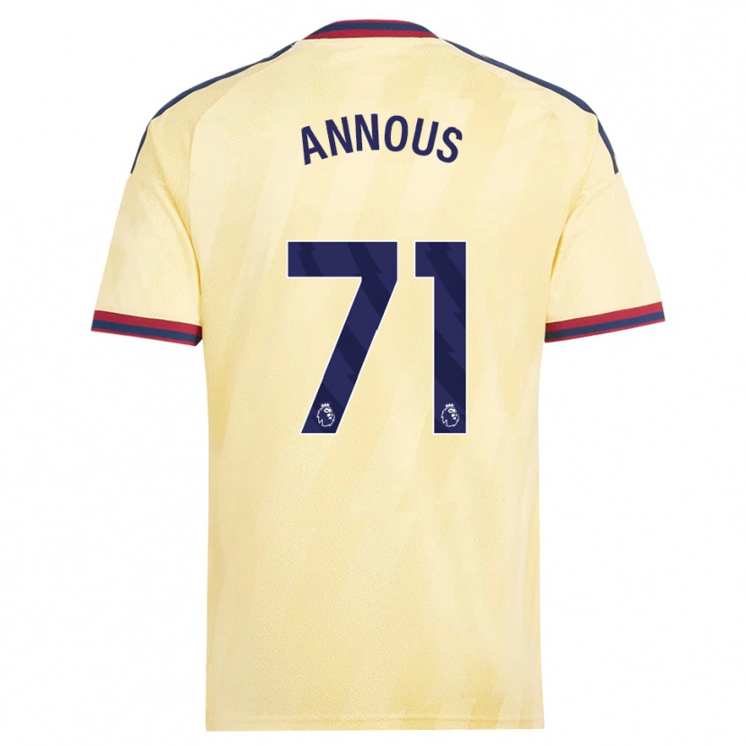 Danxen Kinderen Andre Harriman-Annous #71 Licht Geel Middernachtblauw Thuisshirt Derde Tenue 2026/27 T-Shirt