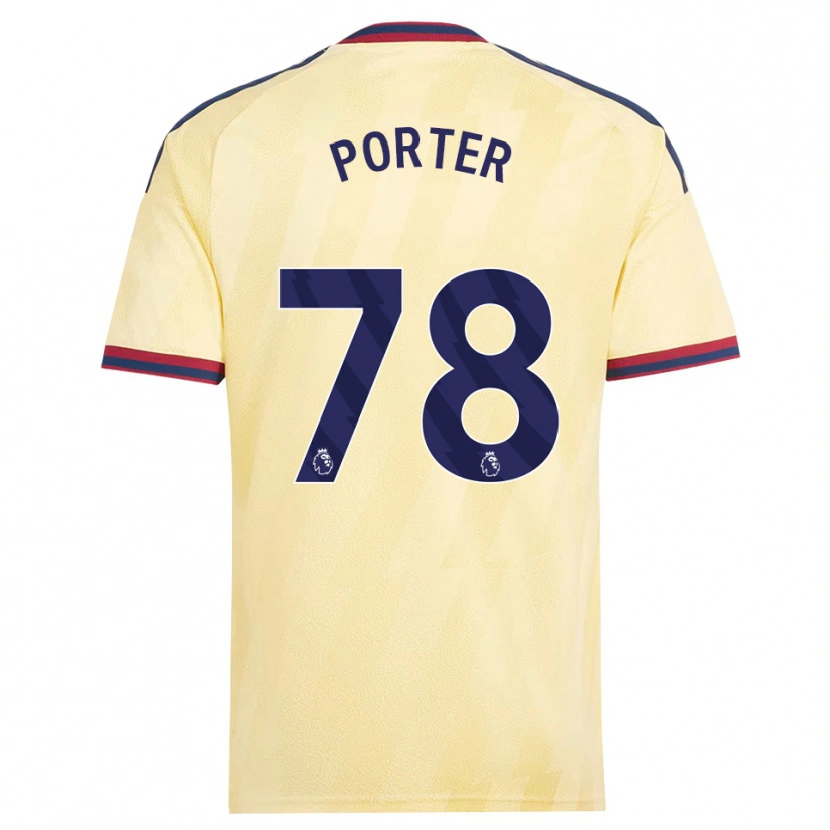 Danxen Kinderen Jack Porter #78 Licht Geel Middernachtblauw Thuisshirt Derde Tenue 2026/27 T-Shirt