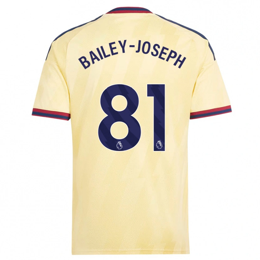 Danxen Kinderen Brando Bailey-Joseph #81 Licht Geel Middernachtblauw Thuisshirt Derde Tenue 2026/27 T-Shirt