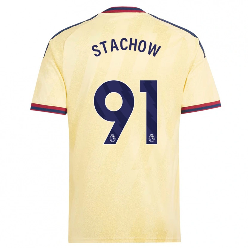 Danxen Kinderen Patrick Stachow #91 Licht Geel Middernachtblauw Thuisshirt Derde Tenue 2026/27 T-Shirt