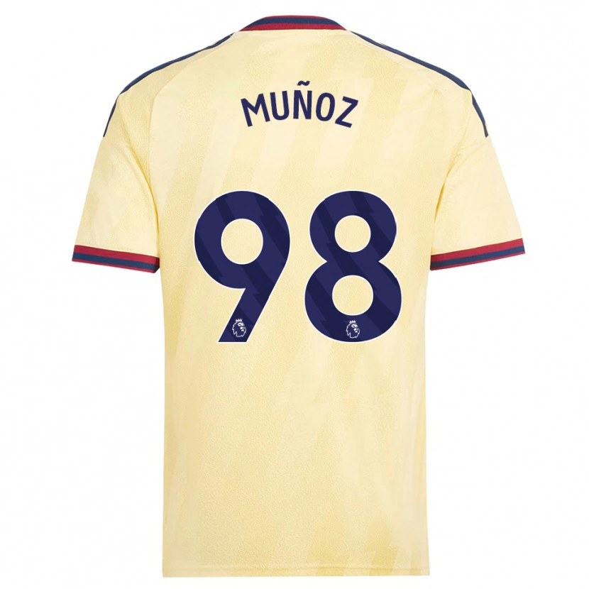 Danxen Kinderen Luis Muñoz #98 Licht Geel Middernachtblauw Thuisshirt Derde Tenue 2026/27 T-Shirt