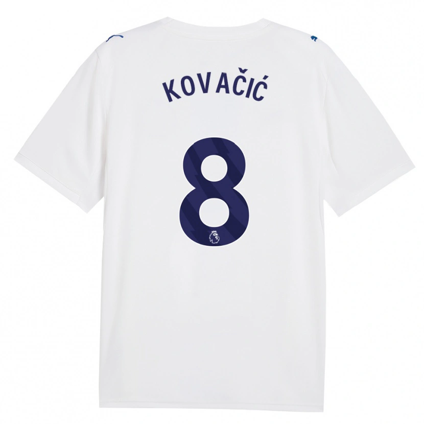 Danxen Kinderen Mateo Kovacic #8 Marine Wit Thuisshirt Derde Tenue 2026/27 T-Shirt