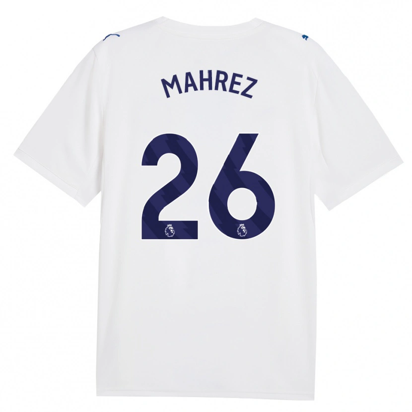 Danxen Kinderen Riyad Mahrez #26 Marine Wit Thuisshirt Derde Tenue 2026/27 T-Shirt
