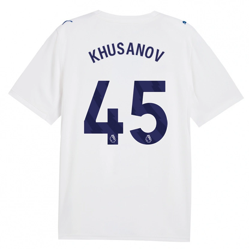 Danxen Kinderen Abdukodir Khusanov #45 Marine Wit Thuisshirt Derde Tenue 2026/27 T-Shirt