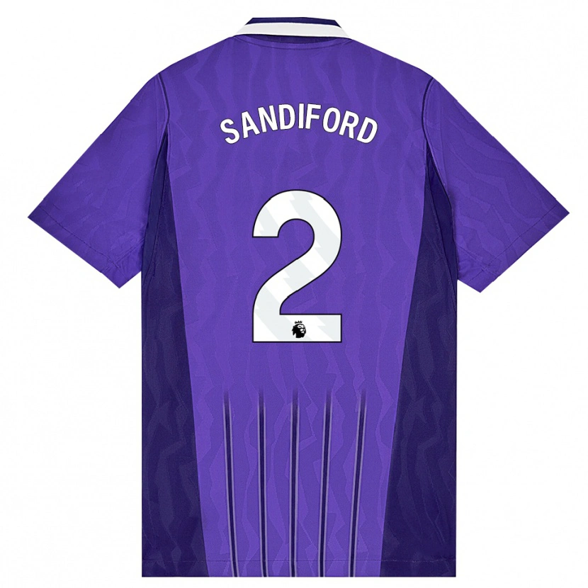 Danxen Kinderen Oscar Sandiford #2 Paars Wit Thuisshirt Derde Tenue 2026/27 T-Shirt