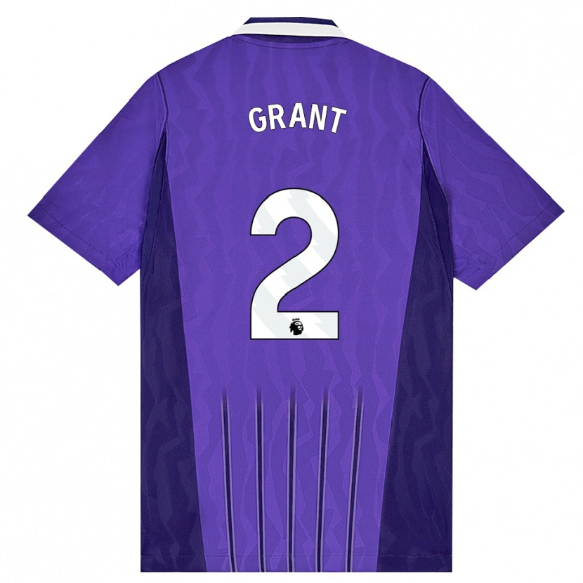 Danxen Kinderen Charlotte Grant #2 Paars Wit Thuisshirt Derde Tenue 2026/27 T-Shirt