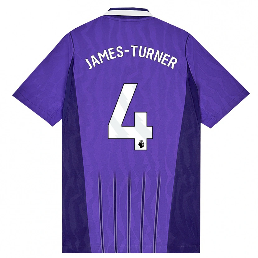 Danxen Kinderen Amy James-Turner #4 Paars Wit Thuisshirt Derde Tenue 2026/27 T-Shirt