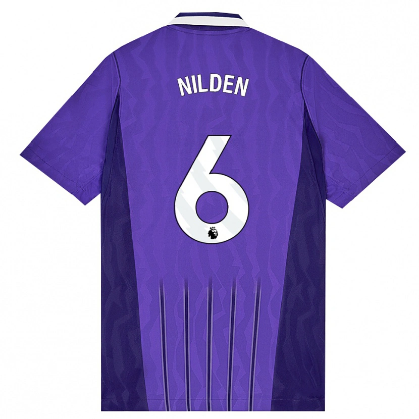 Danxen Kinderen Amanda Nildén #6 Paars Wit Thuisshirt Derde Tenue 2026/27 T-Shirt