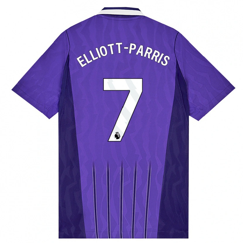 Danxen Kinderen Reiss Elliott-Parris #7 Paars Wit Thuisshirt Derde Tenue 2026/27 T-Shirt