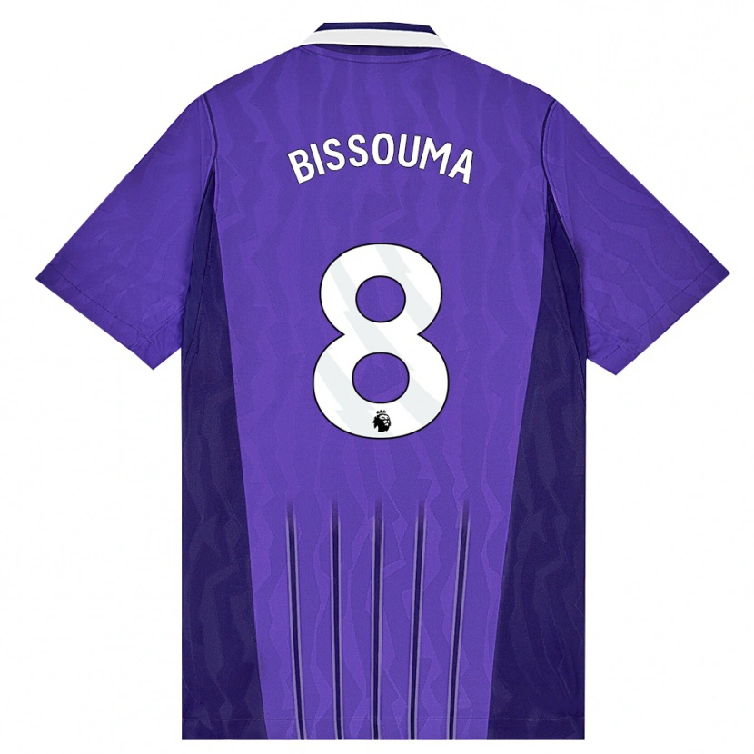 Danxen Kinderen Yves Bissouma #8 Paars Wit Thuisshirt Derde Tenue 2026/27 T-Shirt