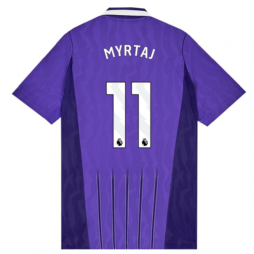 Danxen Kinderen Leon Myrtaj #11 Paars Wit Thuisshirt Derde Tenue 2026/27 T-Shirt