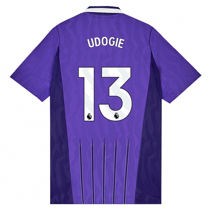 Danxen Kinderen Destiny Udogie #13 Paars Wit Thuisshirt Derde Tenue 2026/27 T-Shirt