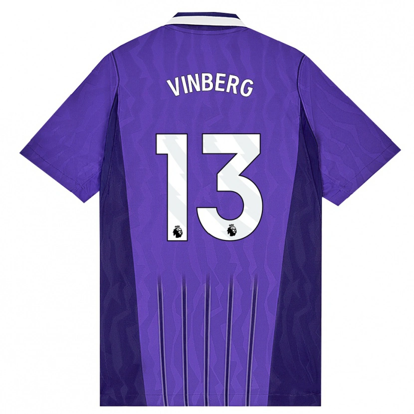 Danxen Kinderen Matilda Vinberg #13 Paars Wit Thuisshirt Derde Tenue 2026/27 T-Shirt