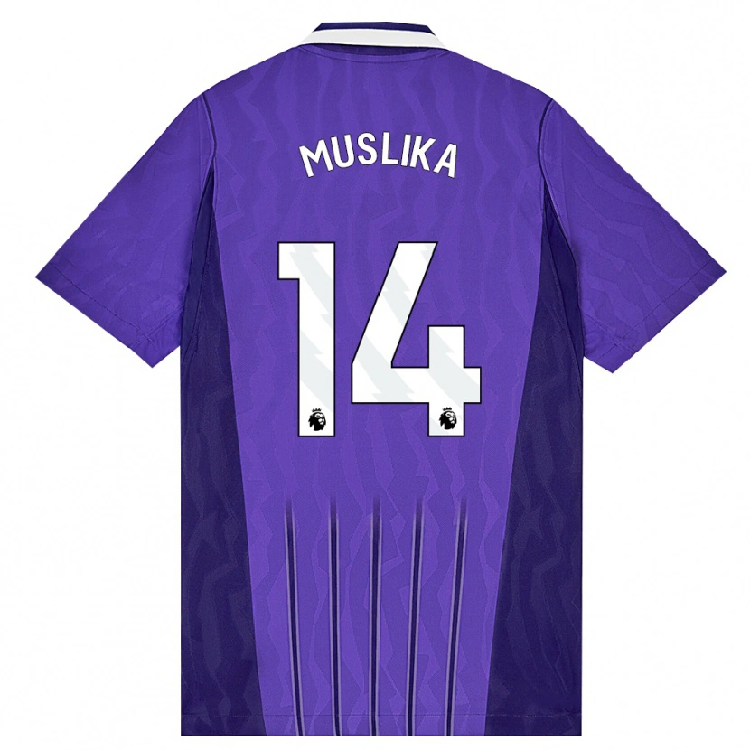 Danxen Kinderen Armend Muslika #14 Paars Wit Thuisshirt Derde Tenue 2026/27 T-Shirt