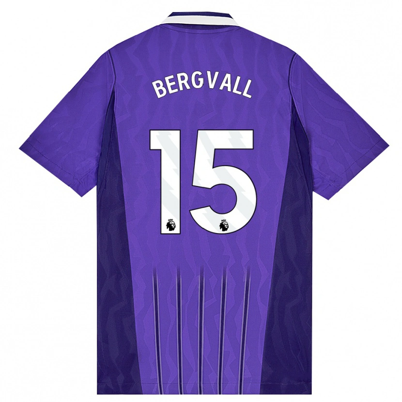 Danxen Kinderen Lucas Bergvall #15 Paars Wit Thuisshirt Derde Tenue 2026/27 T-Shirt