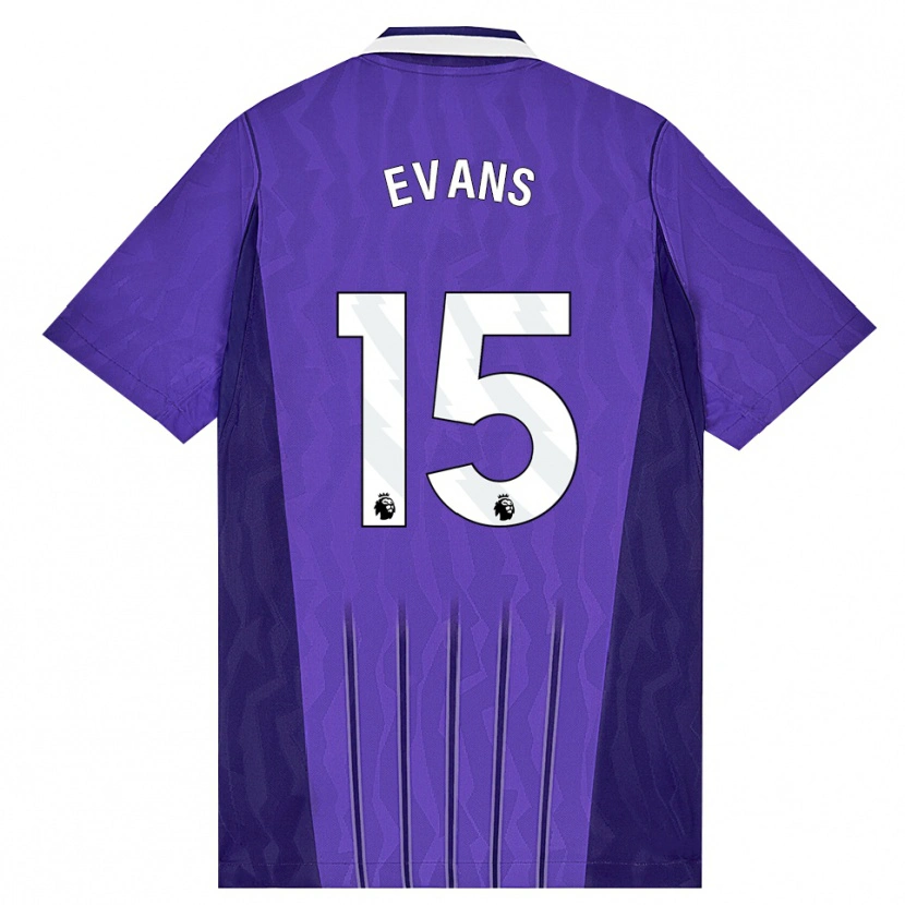 Danxen Kinderen Ted Evans #15 Paars Wit Thuisshirt Derde Tenue 2026/27 T-Shirt