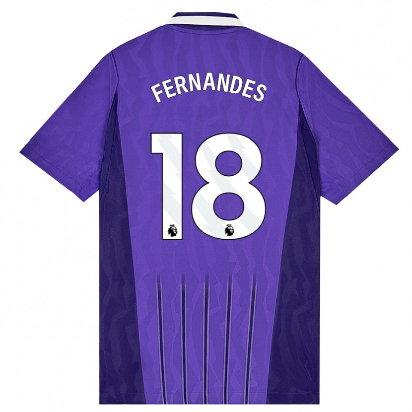 Danxen Kinderen Mateus Fernandes #18 Paars Wit Thuisshirt Derde Tenue 2026/27 T-Shirt