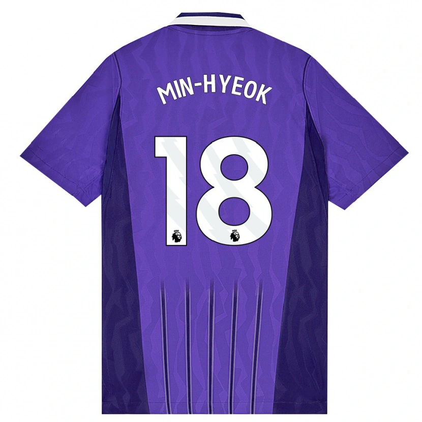 Danxen Kinderen Min-Hyeok Yang #18 Paars Wit Thuisshirt Derde Tenue 2026/27 T-Shirt