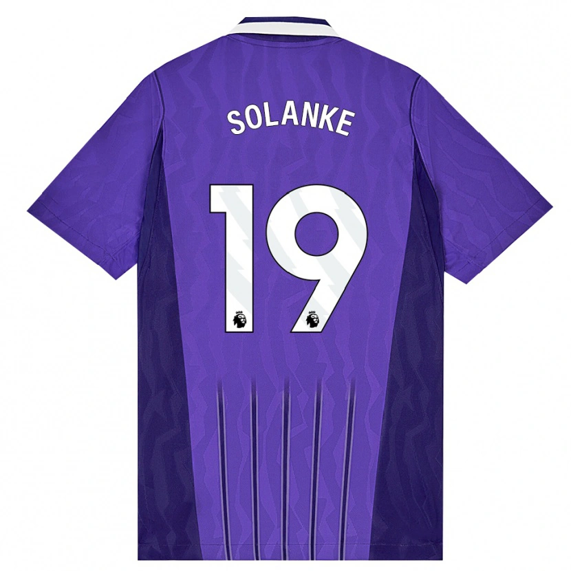 Danxen Kinderen Dominic Solanke #19 Paars Wit Thuisshirt Derde Tenue 2026/27 T-Shirt