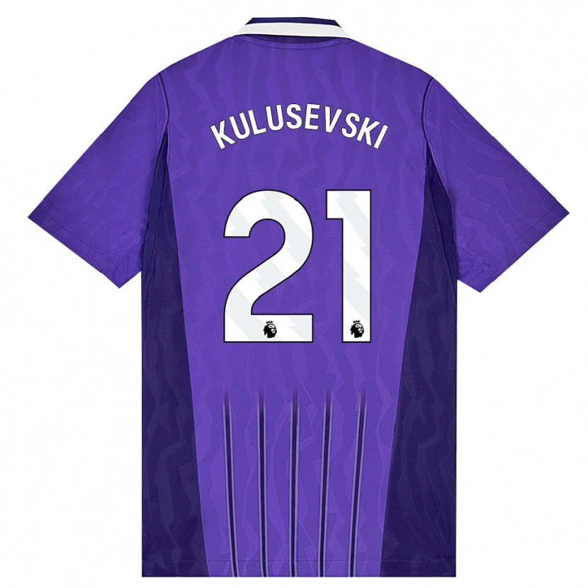 Danxen Kinderen Dejan Kulusevski #21 Paars Wit Thuisshirt Derde Tenue 2026/27 T-Shirt