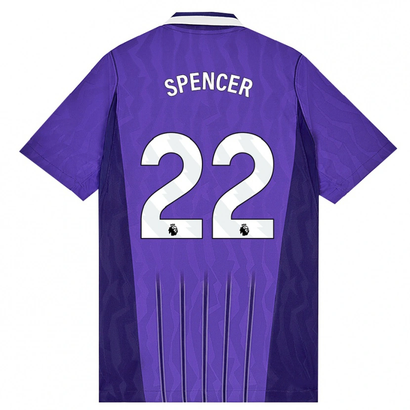 Danxen Kinderen Rebecca Spencer #22 Paars Wit Thuisshirt Derde Tenue 2026/27 T-Shirt