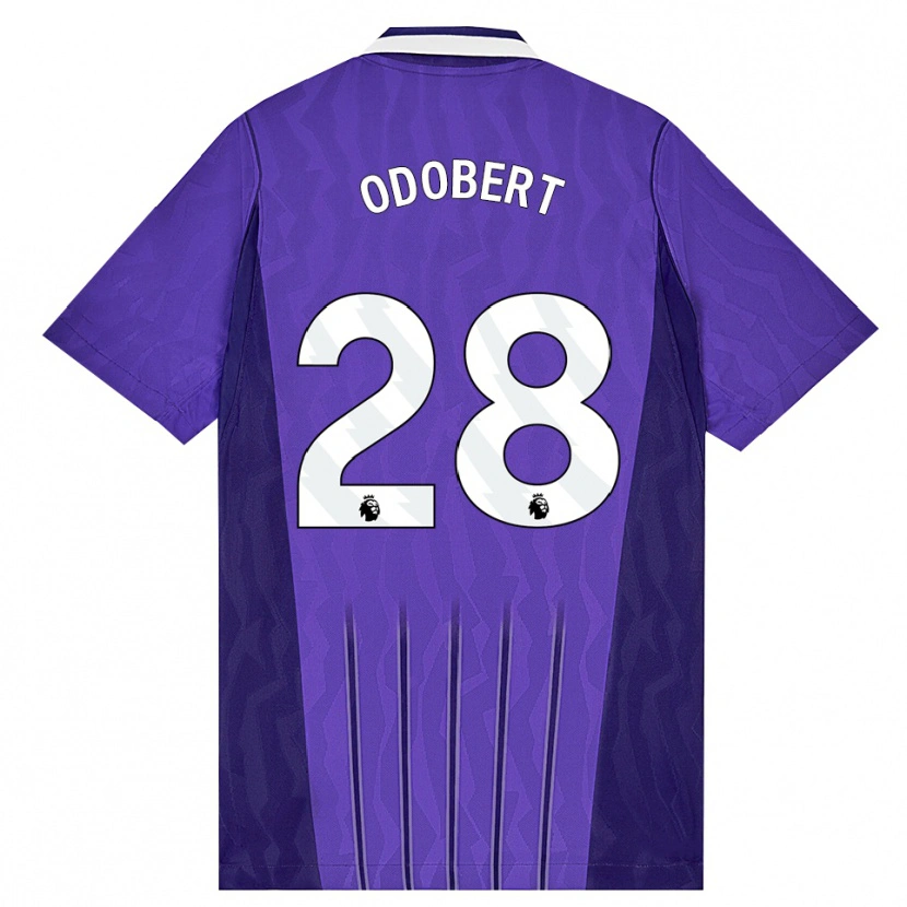 Danxen Kinderen Wilson Odobert #28 Paars Wit Thuisshirt Derde Tenue 2026/27 T-Shirt