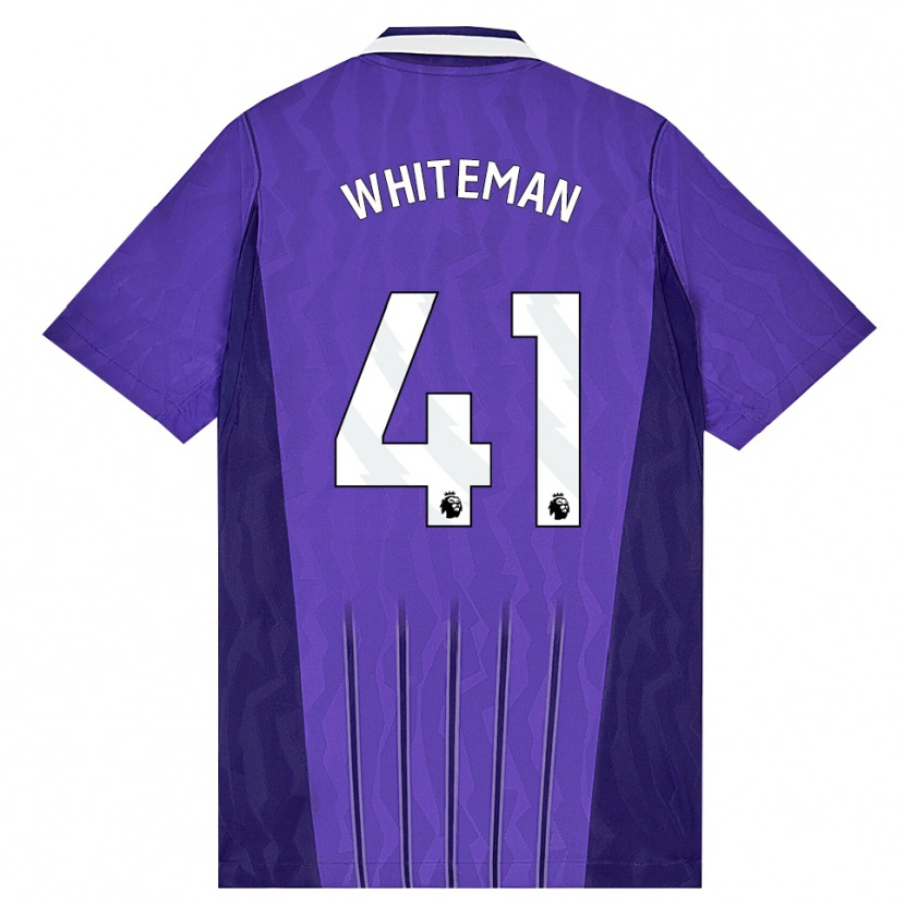Danxen Kinderen Alfie Whiteman #41 Paars Wit Thuisshirt Derde Tenue 2026/27 T-Shirt