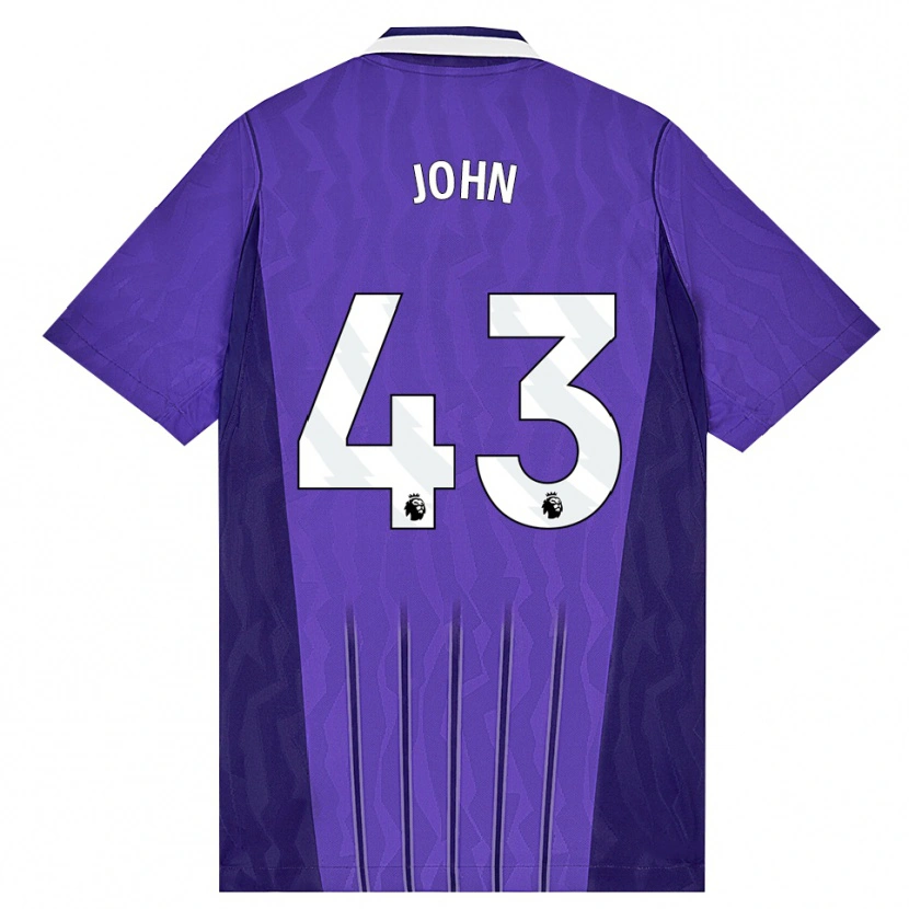 Danxen Kinderen Nile John #43 Paars Wit Thuisshirt Derde Tenue 2026/27 T-Shirt