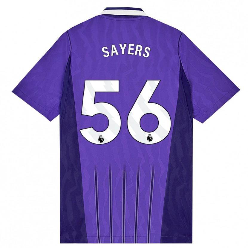 Danxen Kinderen Charlie Sayers #56 Paars Wit Thuisshirt Derde Tenue 2026/27 T-Shirt